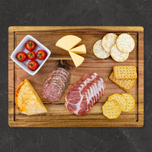 Load image into Gallery viewer, Premium Acacia Wood End-Grain Cutting Board | 17” x 13”, 1.5” Thick | Beautiful, Solid, Premium Quality, with Built-In Handles & Juice Groove