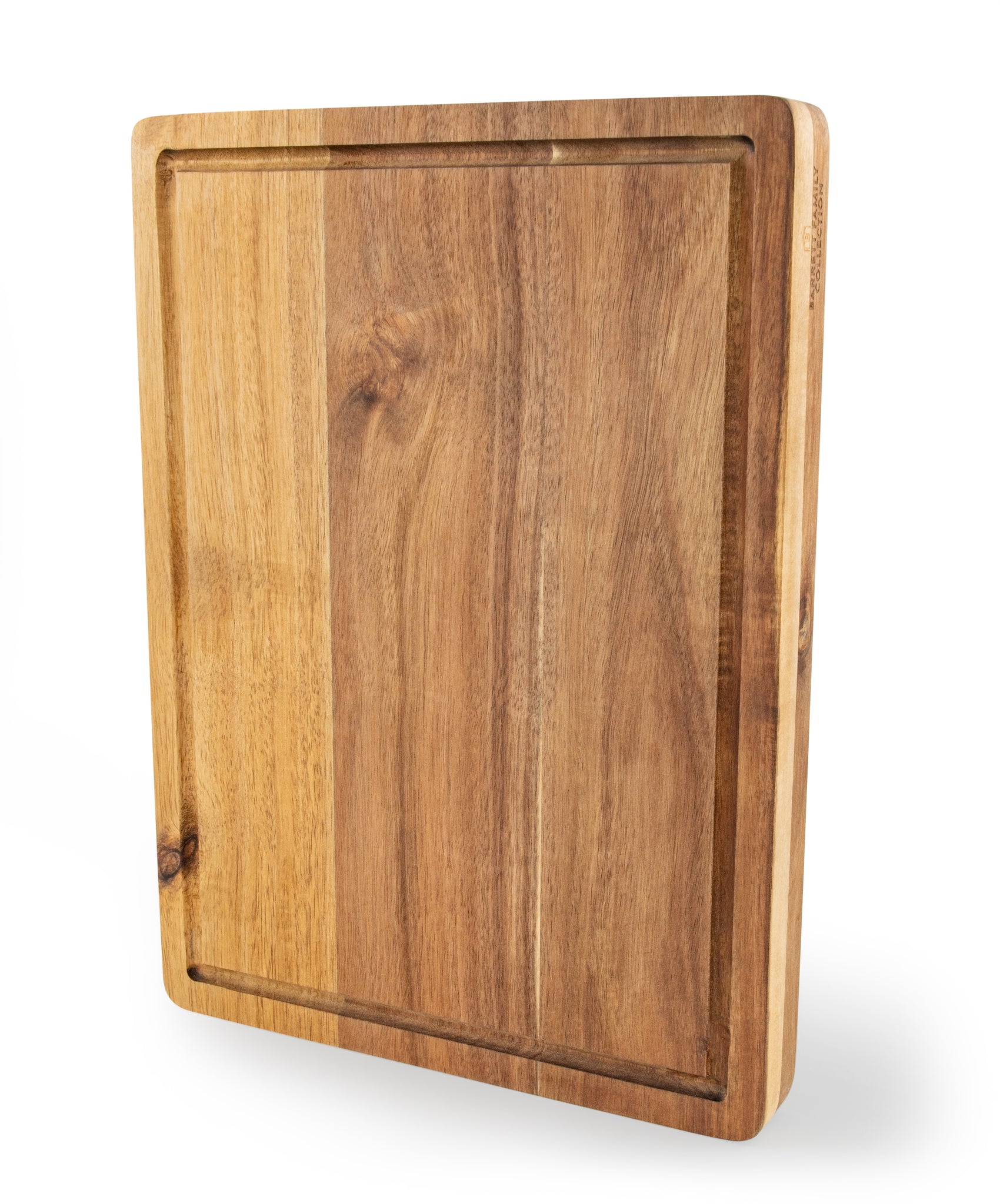 Extra Large Acacia Wood Cutting Board w/Juice Grooves and Handles