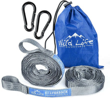 Load image into Gallery viewer, Tree Friendly Hammock Suspension Straps: Silverback Non Stretch Strap System
